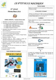 Le P’tit Plus n° 2 février  2016