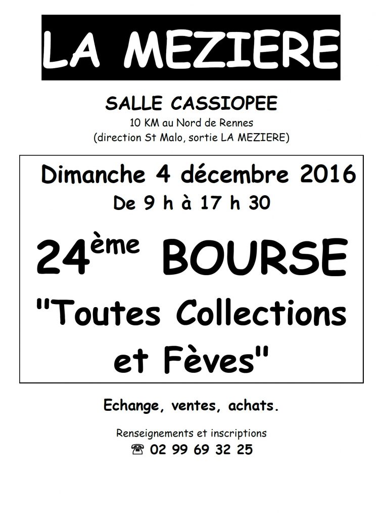 24ème bourse « toutes collections et fèves »