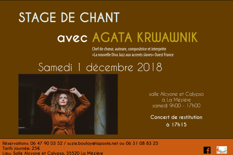 Stage de chant avec Agata KRWAWNIK