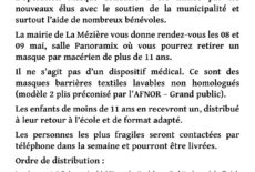 Masque Solidaire La Mézière – Procédure retrait des masques