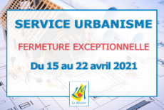 Service Urbanisme – Fermeture exceptionnelle