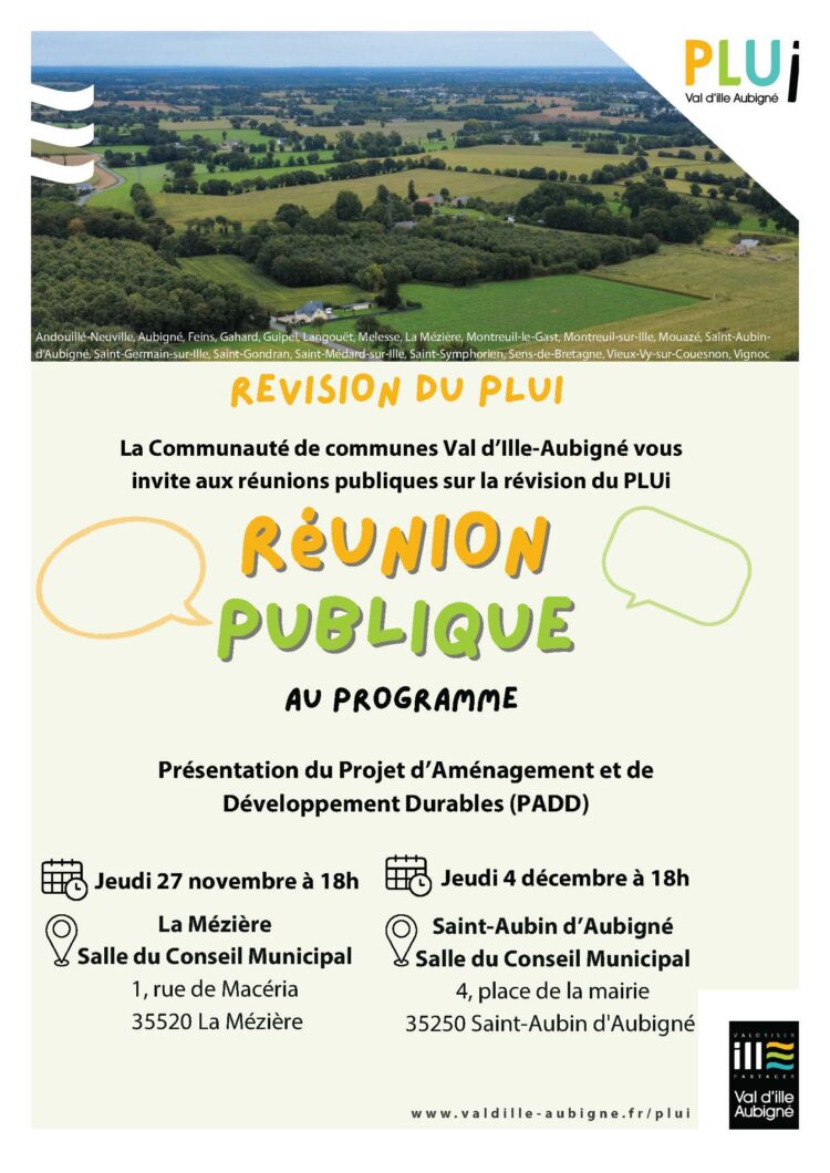 Réunion publique – Révision du PLUi