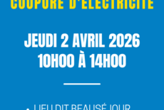 Coupures d&rsquo;électricité le 2 avril 2026