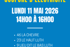 coupure électricité – lundi 11 mai 2026