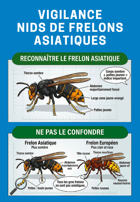 Vigilance sur les premiers nids de frelons asiatiques