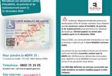 Remplacement des cartes d’invalidité, de priorité et de stationnement avant fin 2026