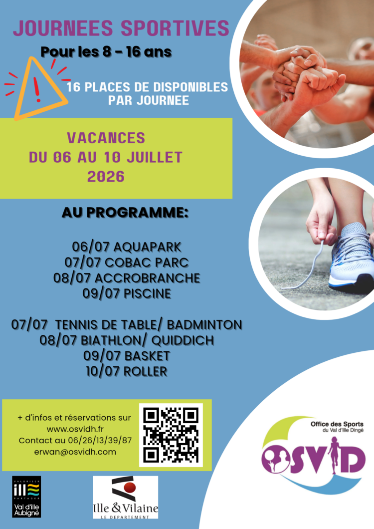 Journées sportives, du 6 au 10 juillet par OSVIDH