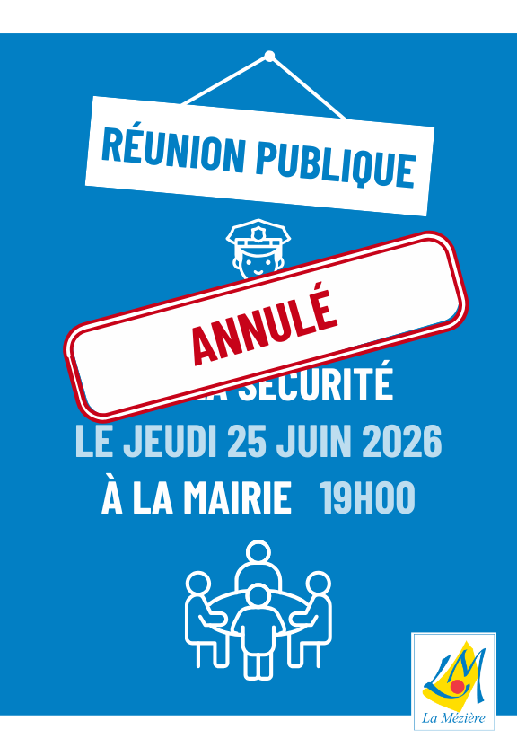 Annulation Réunion publique sur la sécurité dans la commune