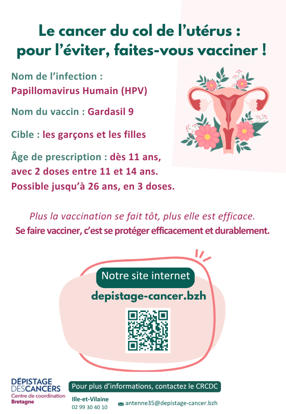 Vaccination contre le cancer du col de l&rsquo;utérus