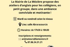Ateliers d&rsquo;anglais pour les collégiens